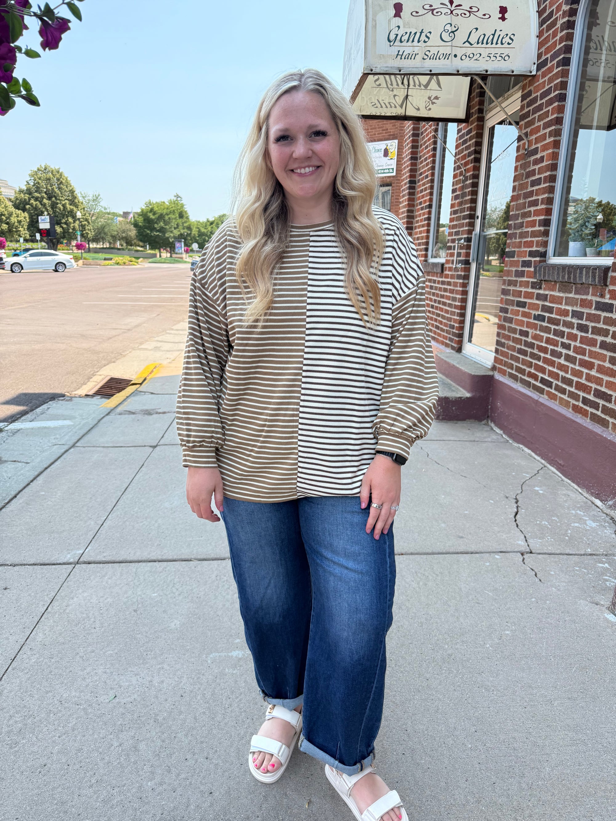 Toni Stripe Knit Top