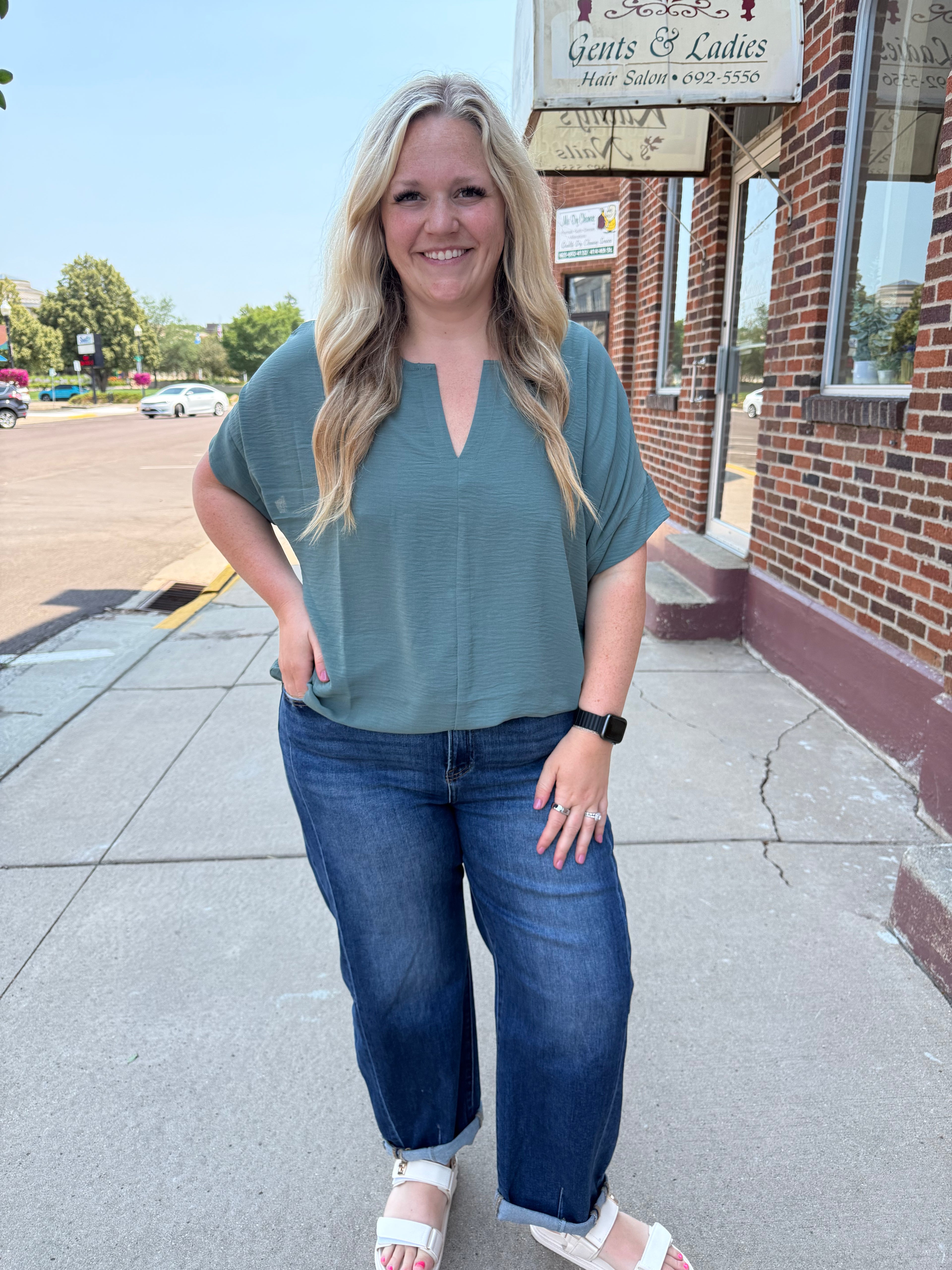 Jayda Split Neck Top