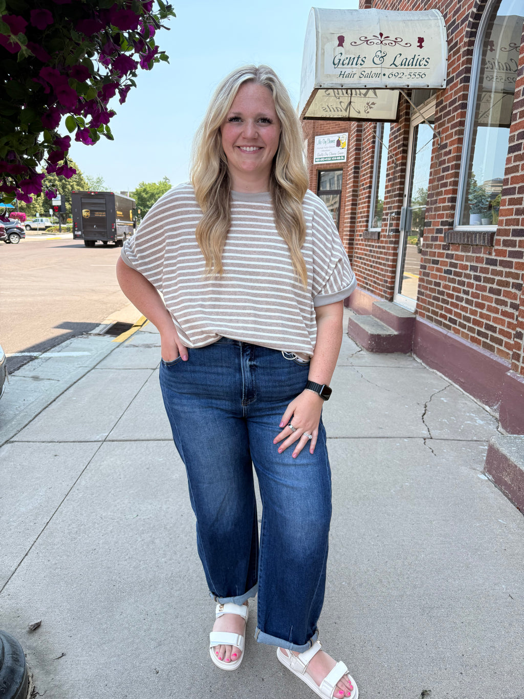 Dillan Striped Knit Top
