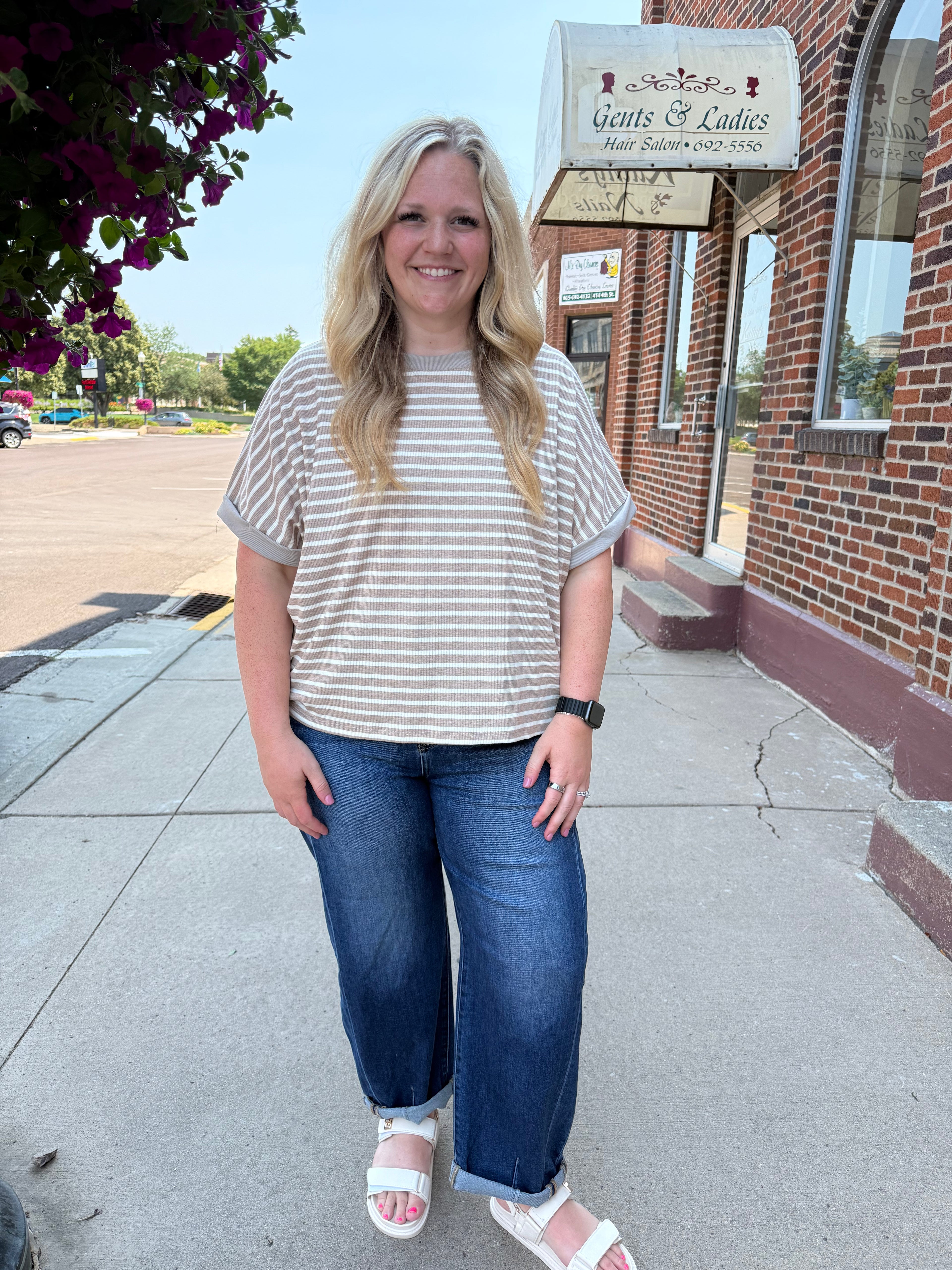 Dillan Striped Knit Top