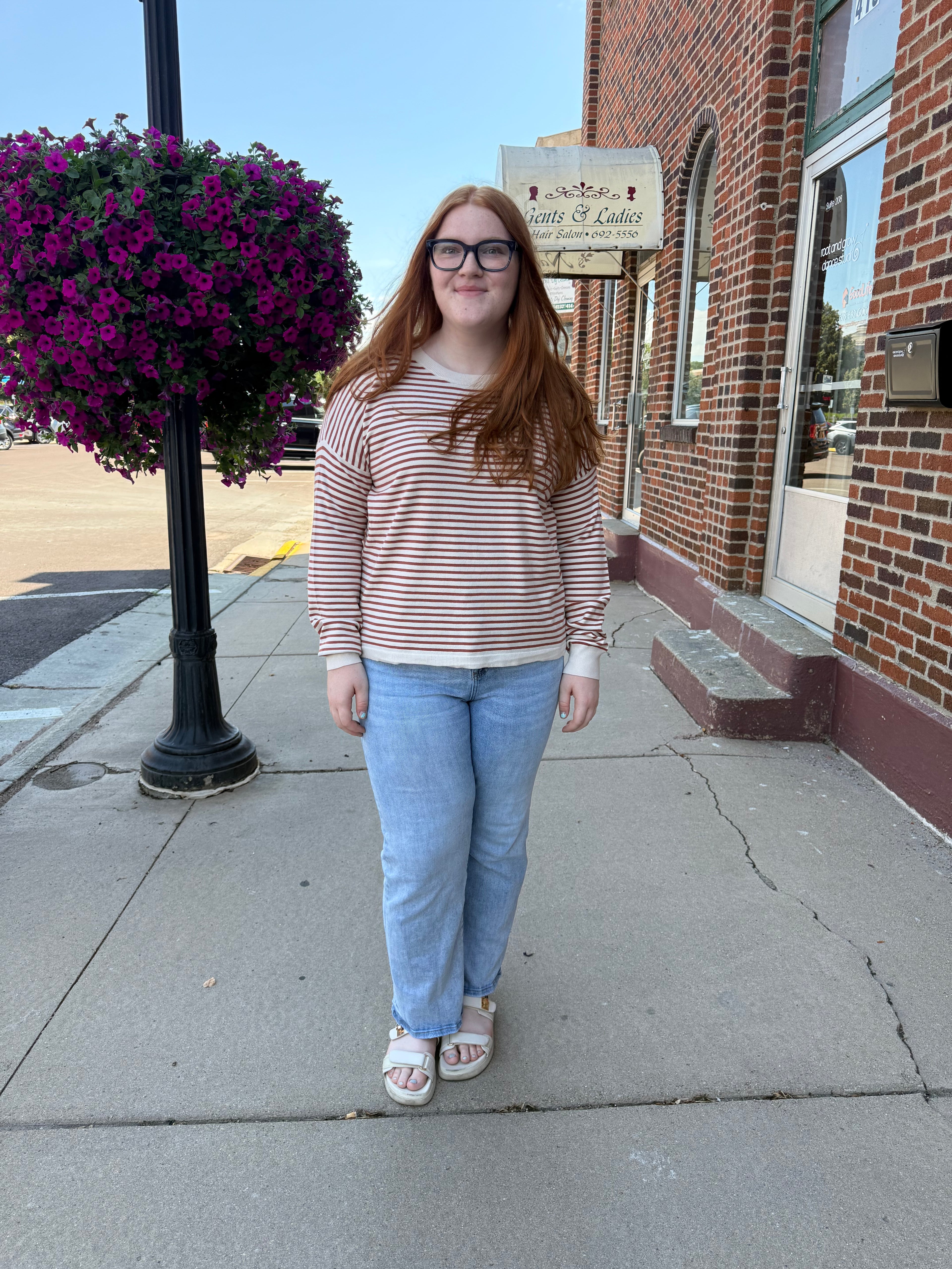 Clay Striped Pullover