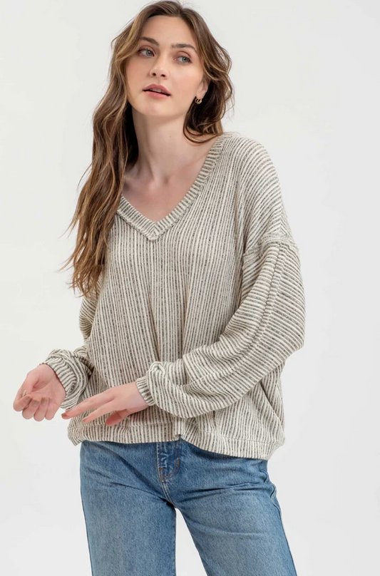 Sawyer Striped Knit Top