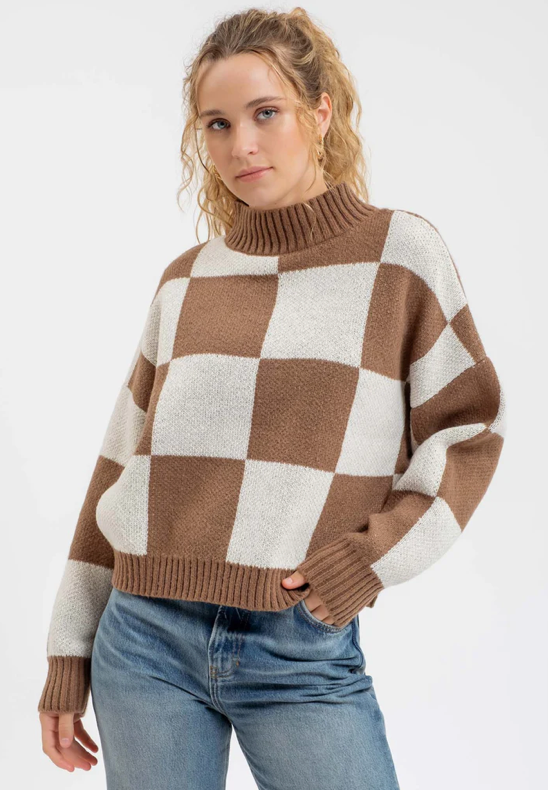 Mara Checker Sweater