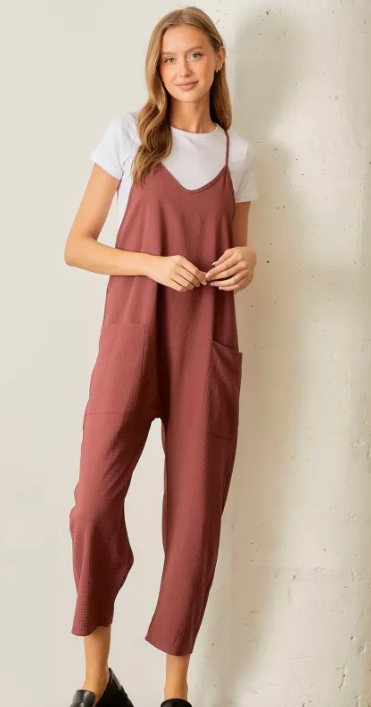 Margaret Textured Overalls