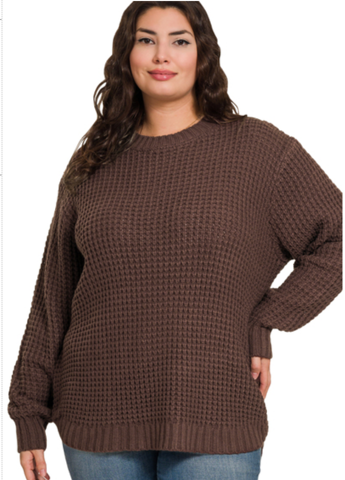 Mari Waffle Knit Sweater