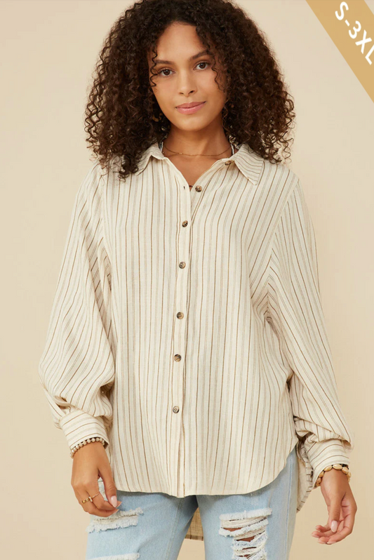 Janie Pinstripe Top