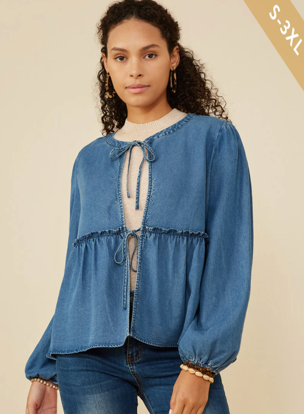 Blaney Denim Top