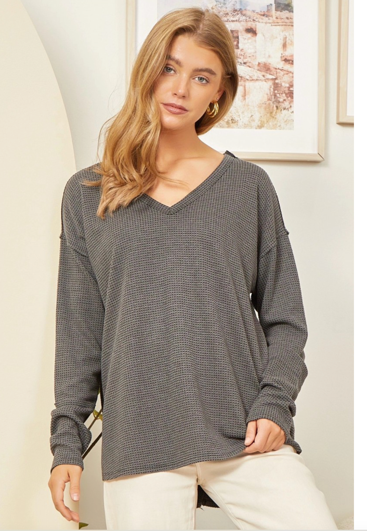 Blaine Thermal Knit Top