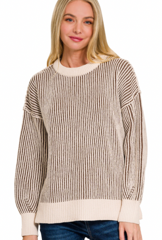 Brenli Two Tone Sweater