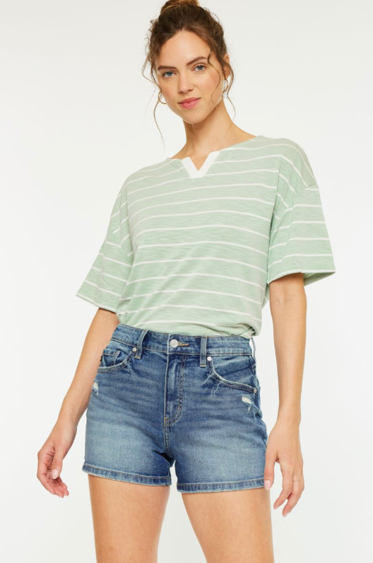 Railey High Rise Mom Short