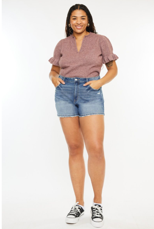 Railey High Rise Mom Short