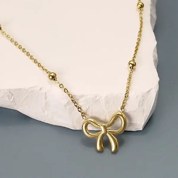 Hypoallergenic Bow Necklace