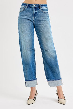 Harrison Cuffed Barrel Denim