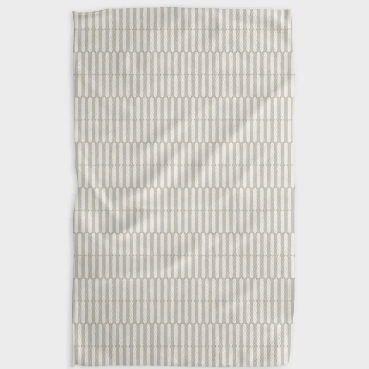 Geometry: Rideaux Neutre Tea Towel