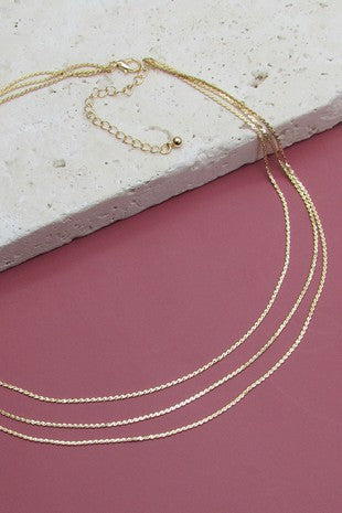 Dainty Layered Necklace - Gold + Silver