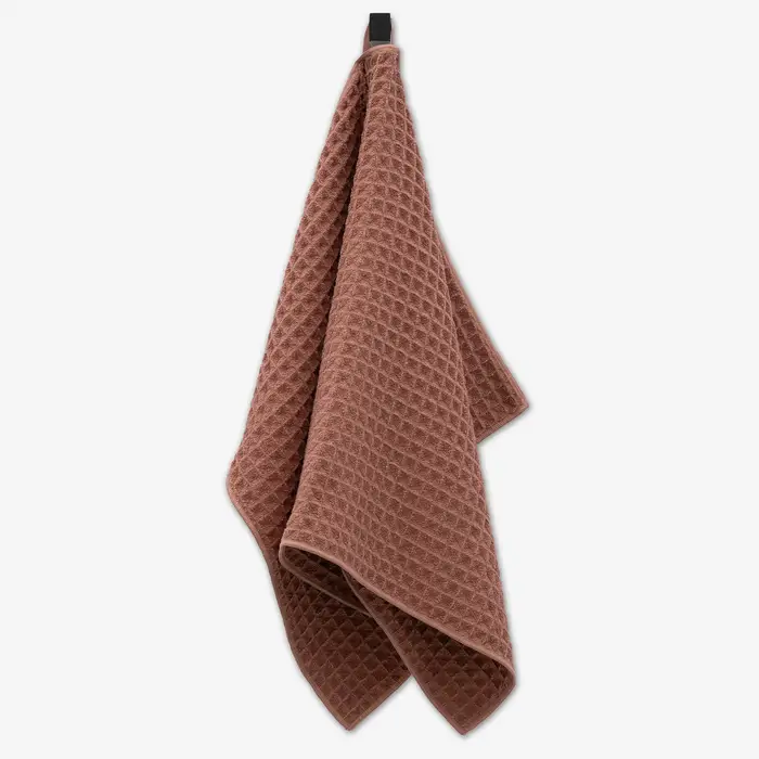 Dusty Rose Geometry Waffle Hand Towel