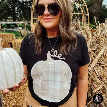 Plaid Pumpkin Tee