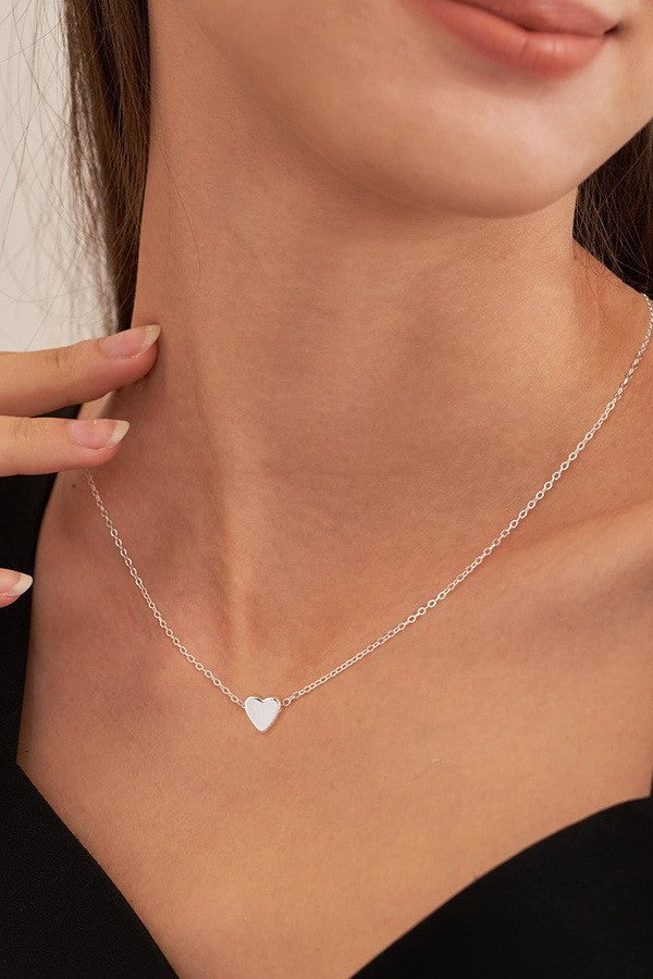 SS Heart Necklace - G + S