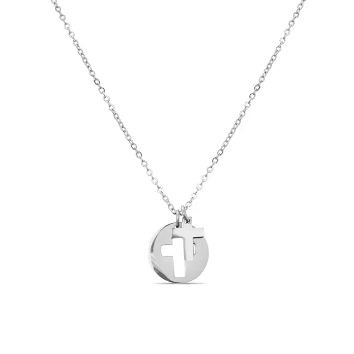 Hypoallergenic Cross Cutout Necklace