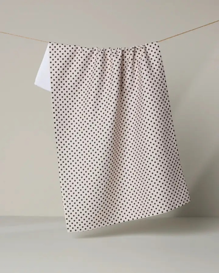 Geometry: Saddle Off White Tea Towel