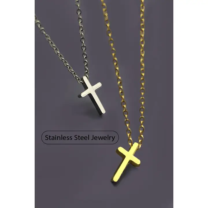Hypoallergenic: SS Cross Necklace