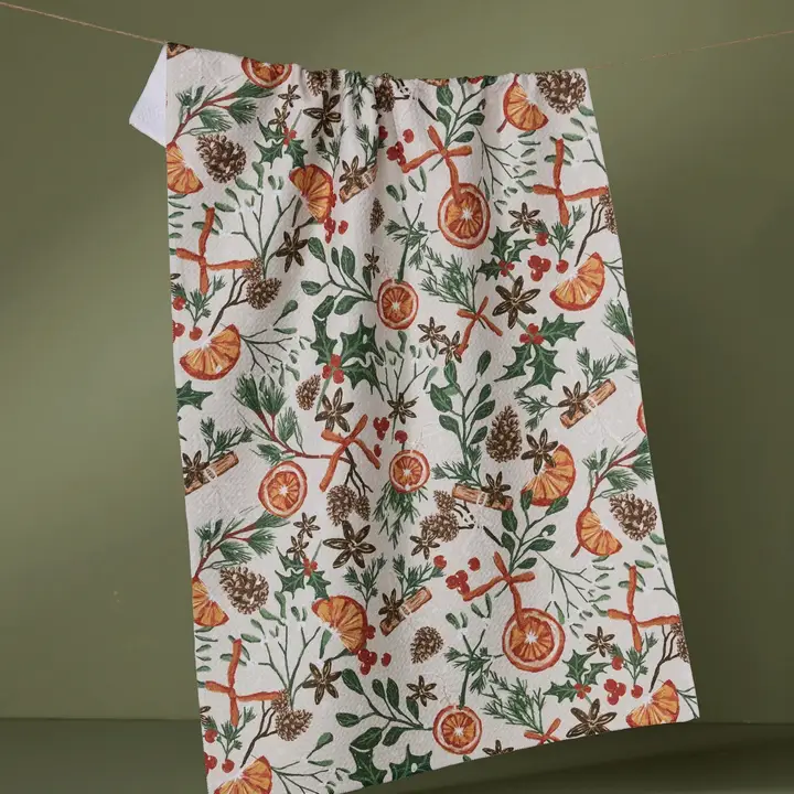 Canela Geometry Tea Towel