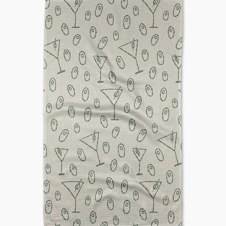 Dirty Martini Geometry Kitchen Tea Towel