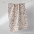 Geometry: White Cozy Flora Tea Towel