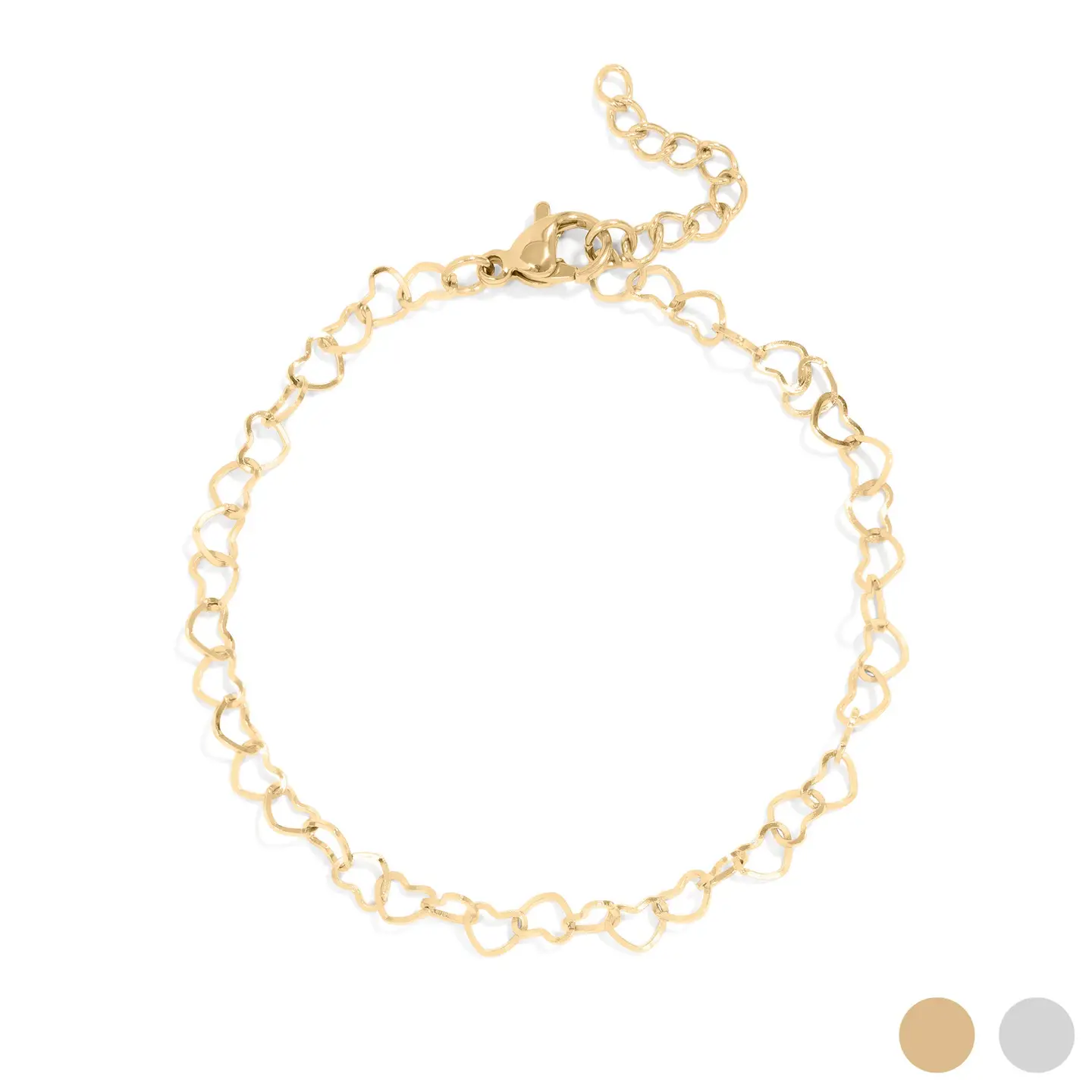 Hypoallergenic Heart Charm Bracelet