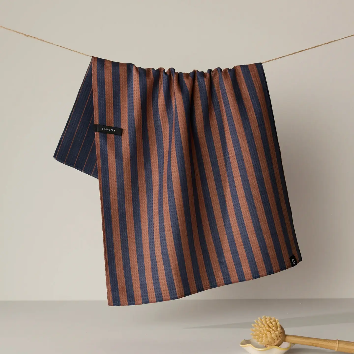 Geometry: Midnight Stripe Luxe Kitchen Towel
