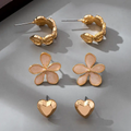 Hypoallergenic: Flower Earring Trio