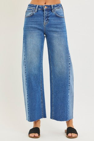 Andie Contrast Barrel Denim