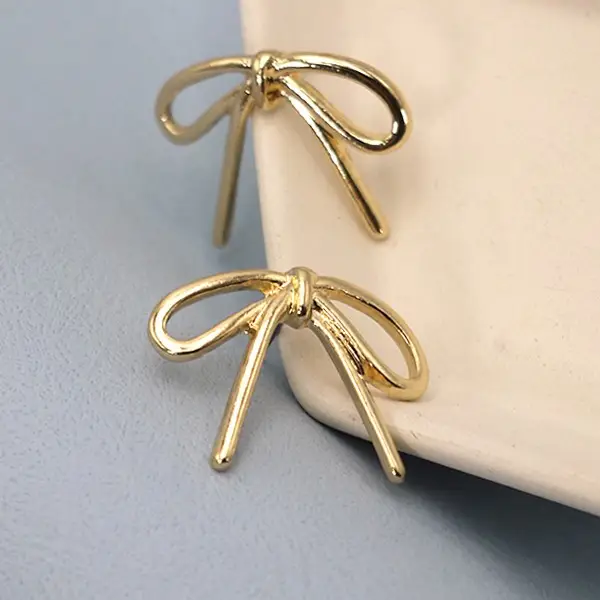 Gold Chic Bow Earrings