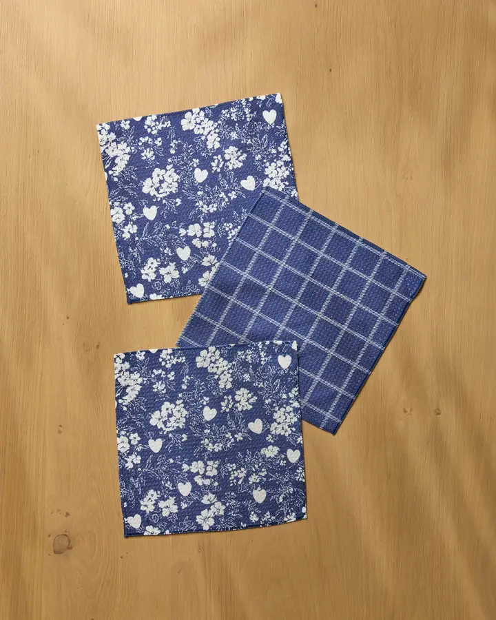 Geometry: Posy Plaid Dishcloth Set