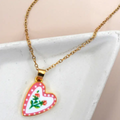 Hypoallergenic Floral Heart Necklace