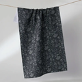 Geometry: Black Cozy Flora Tea Towel