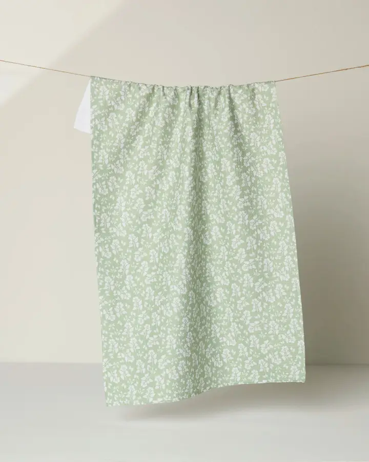 Geometry: Sage Garden Tea Towel