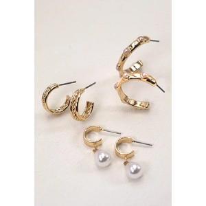 Pearl Hoop Trio