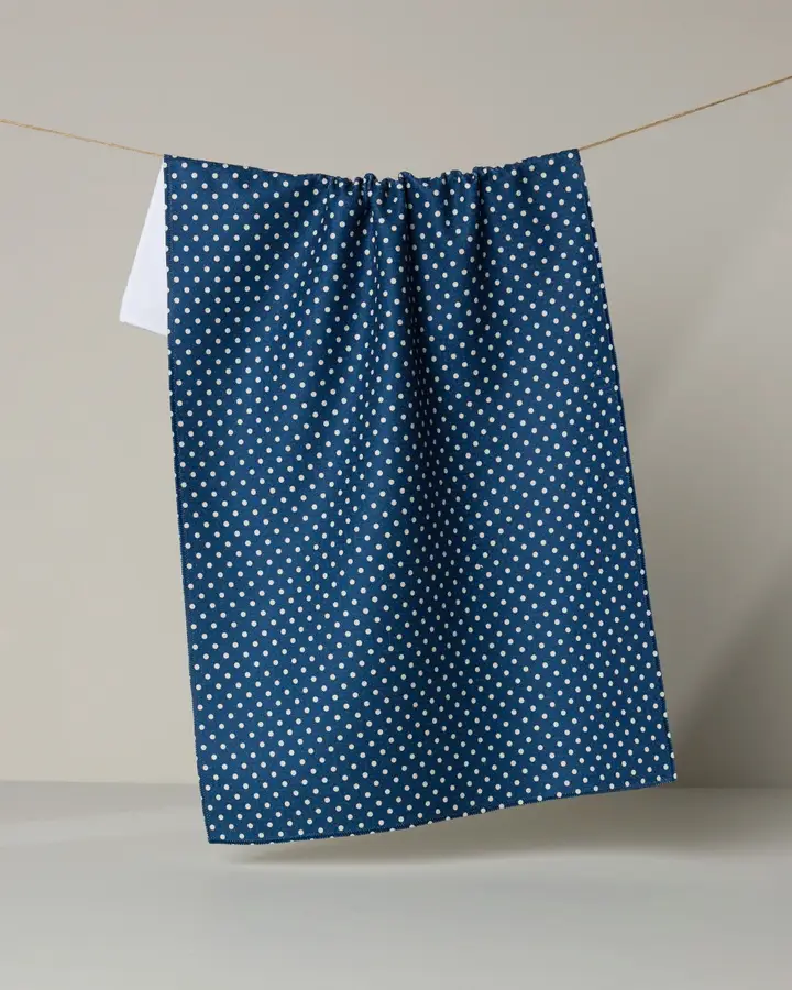 Geometry: Saddle Indigo Tea Towel