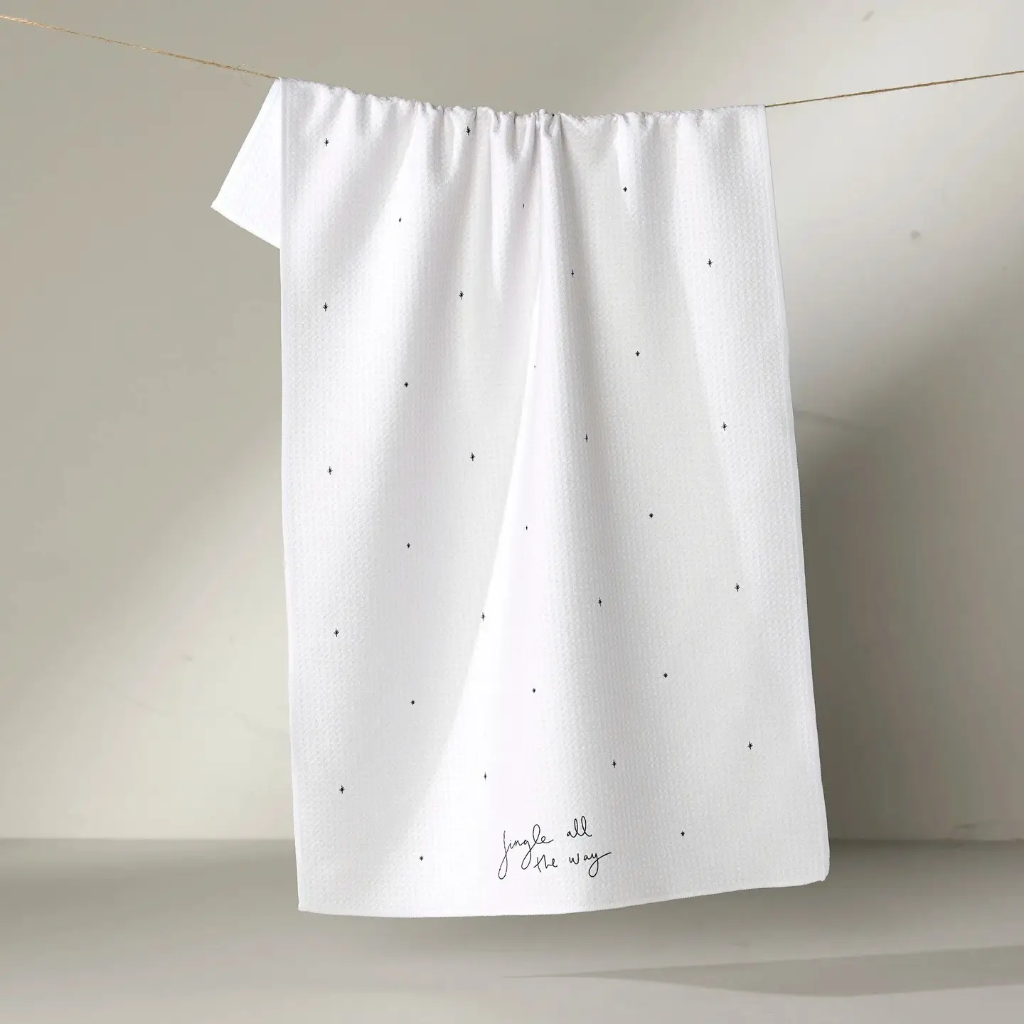 Jingle All the Way Geometry Tea Towel