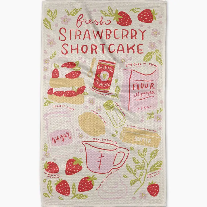 Geometry: Fresh Shortcake Tea Towel