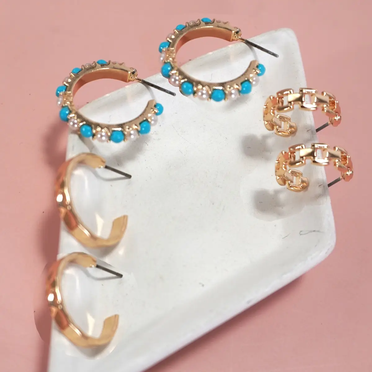 Hypoallergenic Turquoise Earring Trio