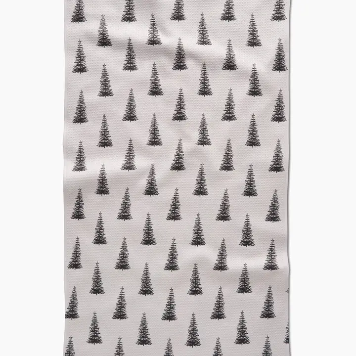 Alpine Forest Geometry Tea Towel