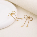 Hypoallergenic Bow Earrings - Silver + Gold