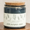 Aster + Indigo: White Pumpkin + Cedar Soy Candle