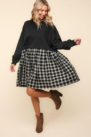 Bliss Oversized Plaid Dress