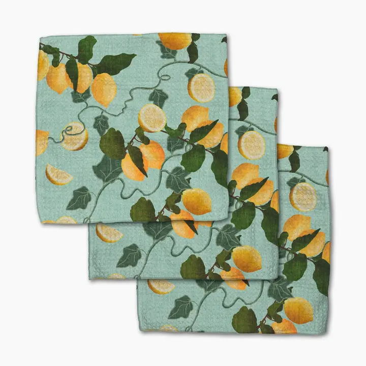 Geometry: Amalfi Lemon Dishcloth Set