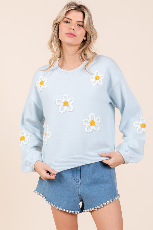 Daisy Embroidered Sweater