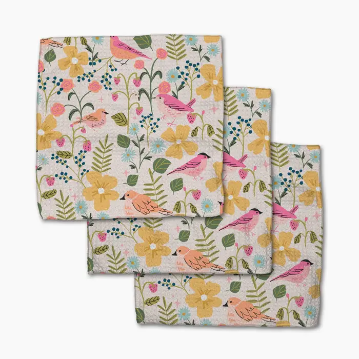 Geometry: Summer Songbirds Dishcloth Set