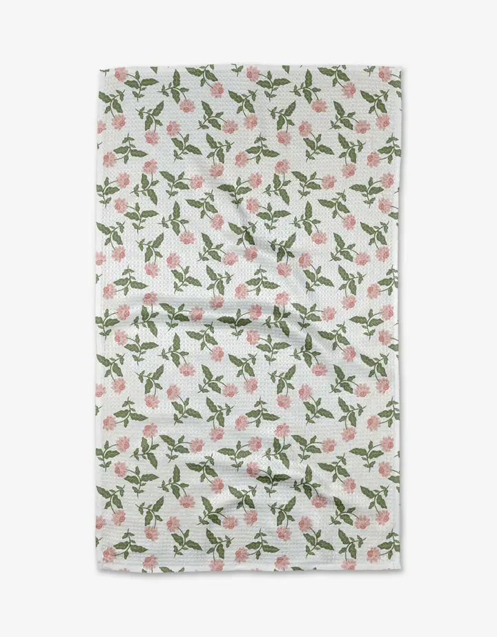 Geometry: Wildflower Vine Blush Tea Towel